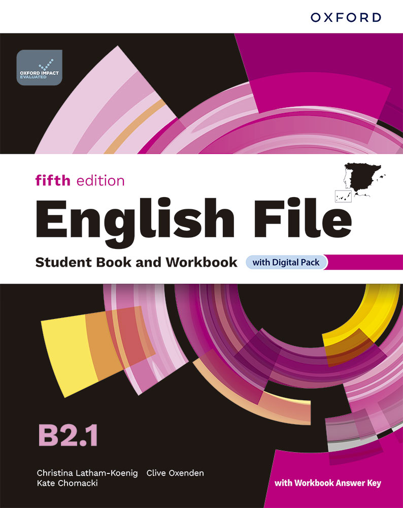 Portada del libro English File 5th Edition nivel B2.1 with Workbook Answer Key para la enseñanza de inglés